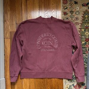 KOTN mock neck plum sweatshirt